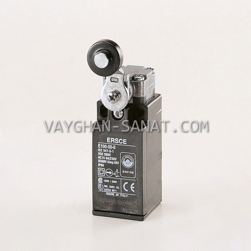 لیمیت سوئیچ دو طرفه با انحنا بدنه فلزی ارش ERSCE ایتالیا E100-00-IM