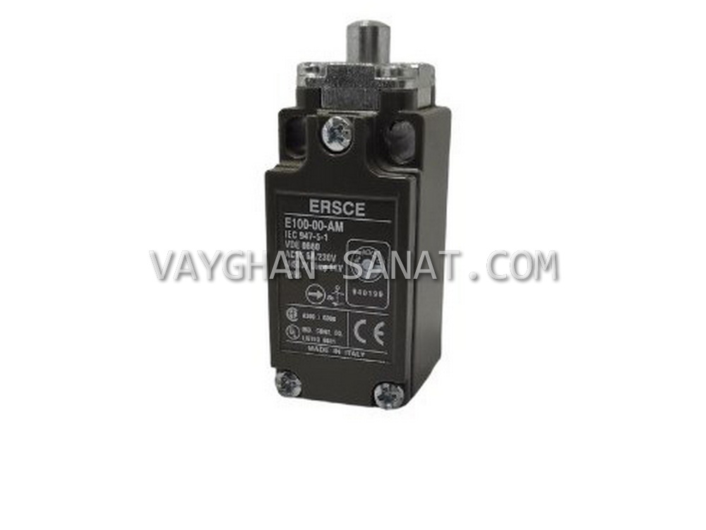 لیمیت سوئیچ شاسی فشاری بدنه فلزی ارش ERSCE ایتالیا مدل E100-00-AM