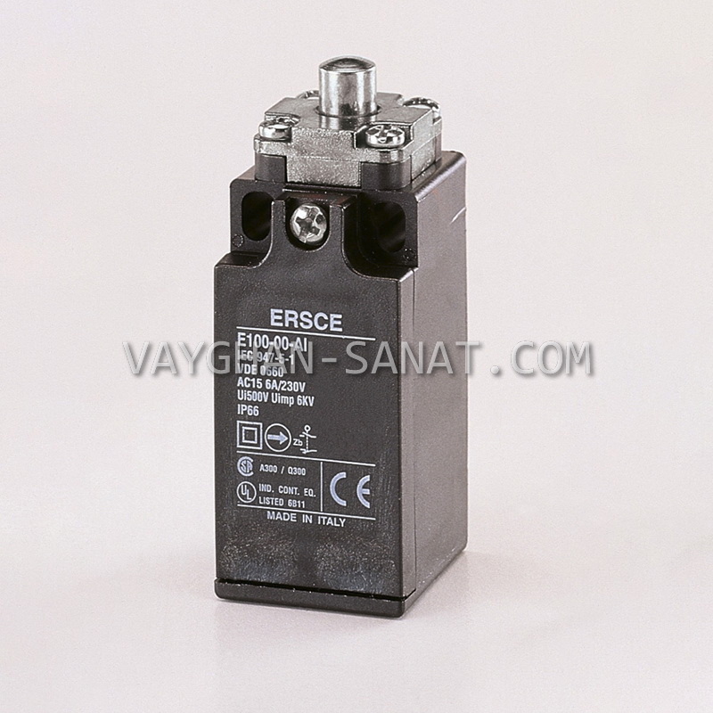 لیمیت سوئیچ شاسی فشاری بدنه پلاستیکی ارش ERSCE ایتالیا E100-00-AI