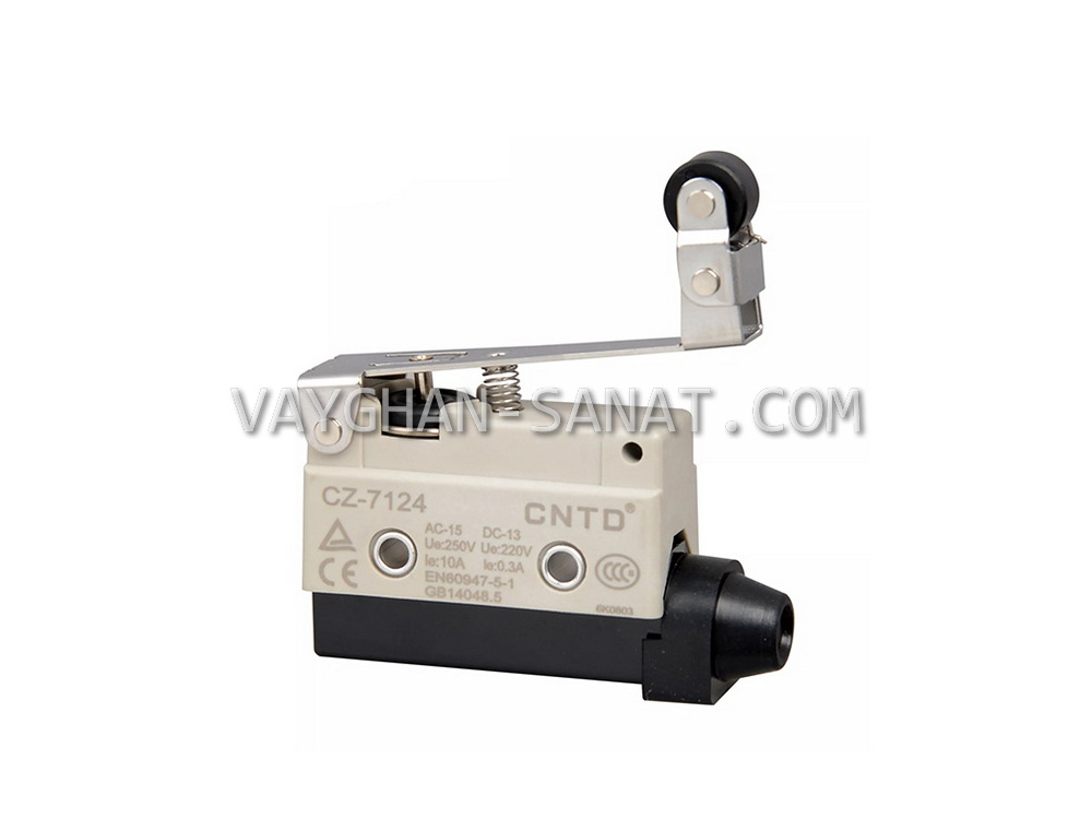 لیمیت سوئیچ قاب دار اهرمی قرقره دار سی ان تی دی CNTD کد CZ-7124