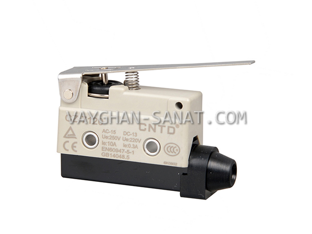 لیمیت سوئیچ قاب دار طرح امرن زبانه بلند بدون قرقره سی ان تی دی CNTD کد CZ-7120