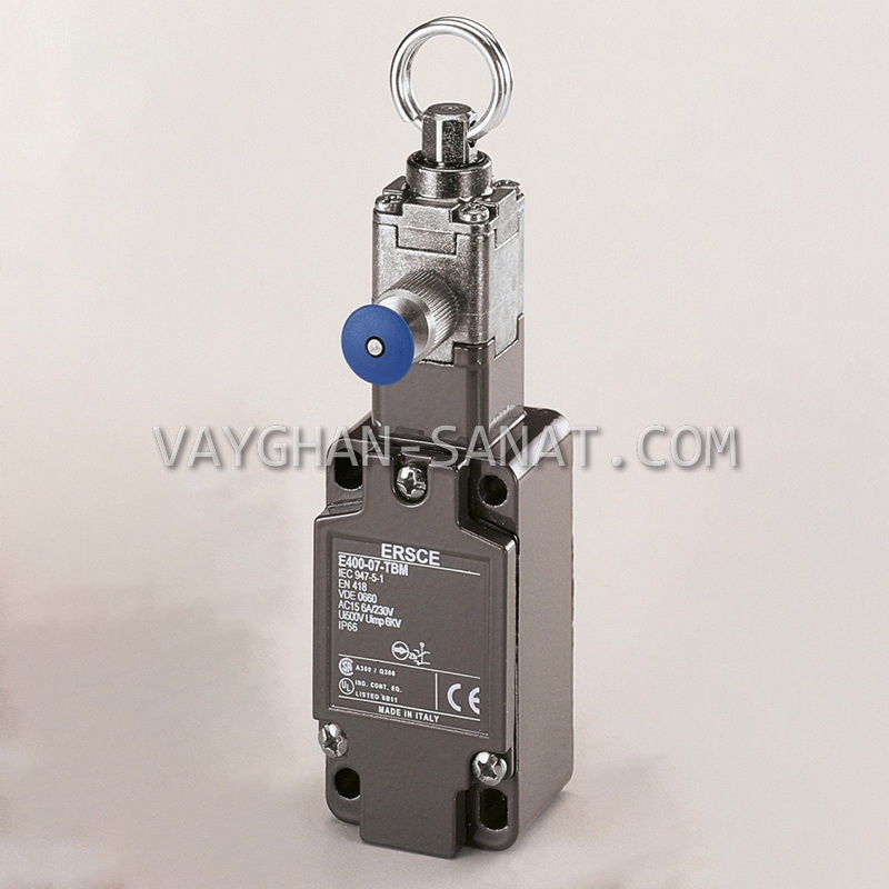 لیمیت سوئیچ کششی ضامن دار بدنه فلزی ارش ERSCE ایتالیا E400-08-TBM