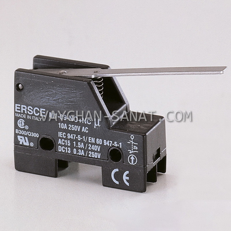 میکروسوئیچ تسمه ای بلند ۴ پیچ ارش ERSCE ایتالیا M309NONC