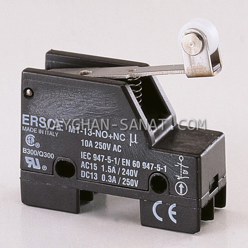 میکروسوئیچ قرقره دار تسمه متوسط 4 پیچ ارش ERSCE ایتالیا M313NONC